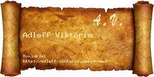 Adleff Viktória névjegykártya
